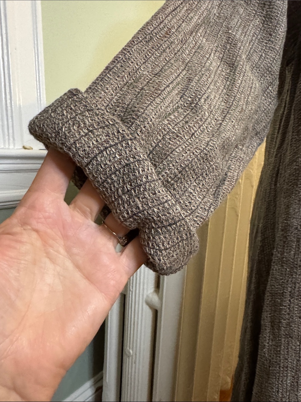 Flax Long Sleeve Maxi Dress in Taupe Gray - Picture 8 of 10